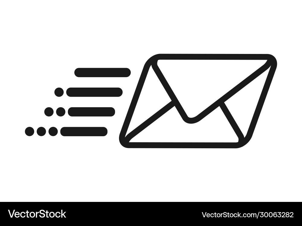 Icon sent message empty outline simple Icon sent message empty outline simple Vector Image