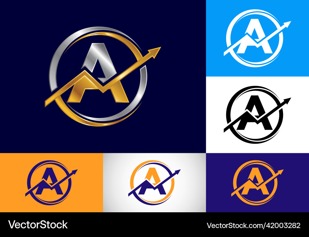 Initial a monogram alphabet symbol design Initial a monogram alphabet symbol design Vector Image