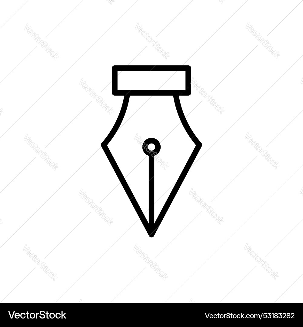 Pen nib icon isolated on white background Pen nib icon isolated on white background Vector Image