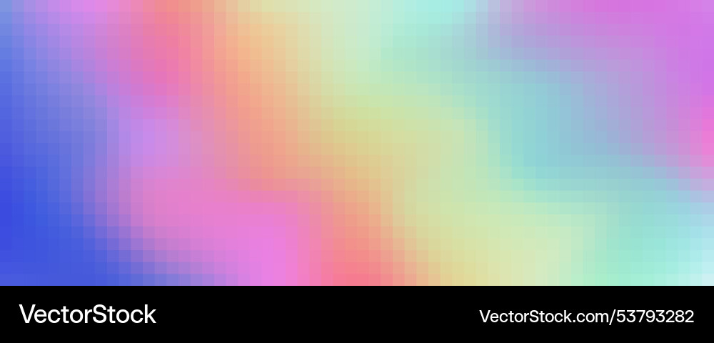 Pixel square rainbow pattern abstract gradient Vector Image