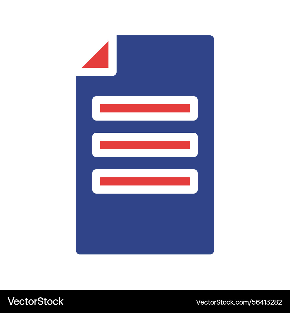 Stylized representation of documentation vector image