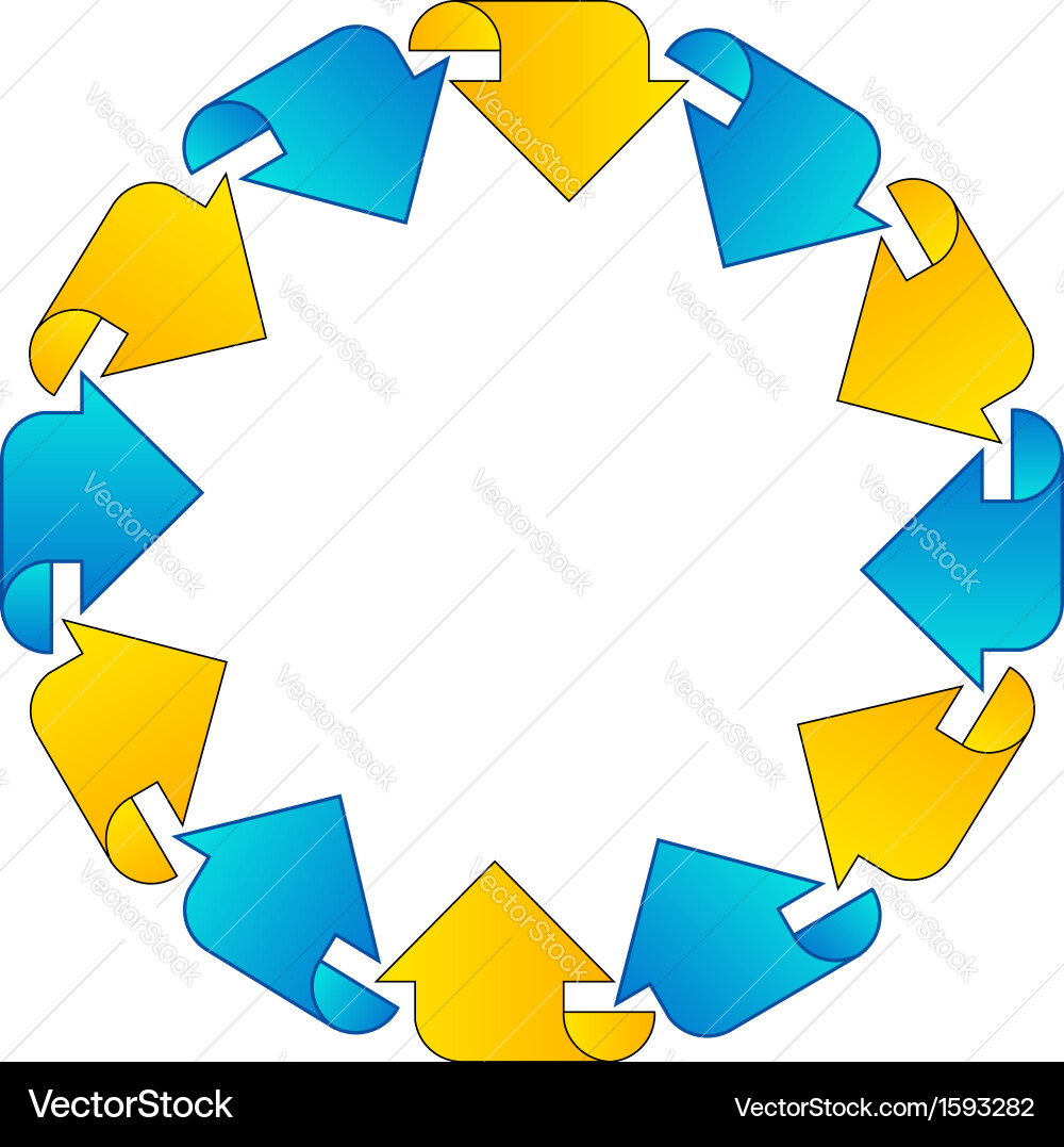 Text box with arrows vector image