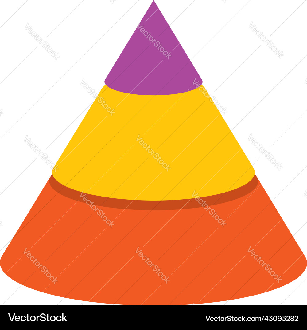 Triangle pyramid chart graph icon series Vector Image