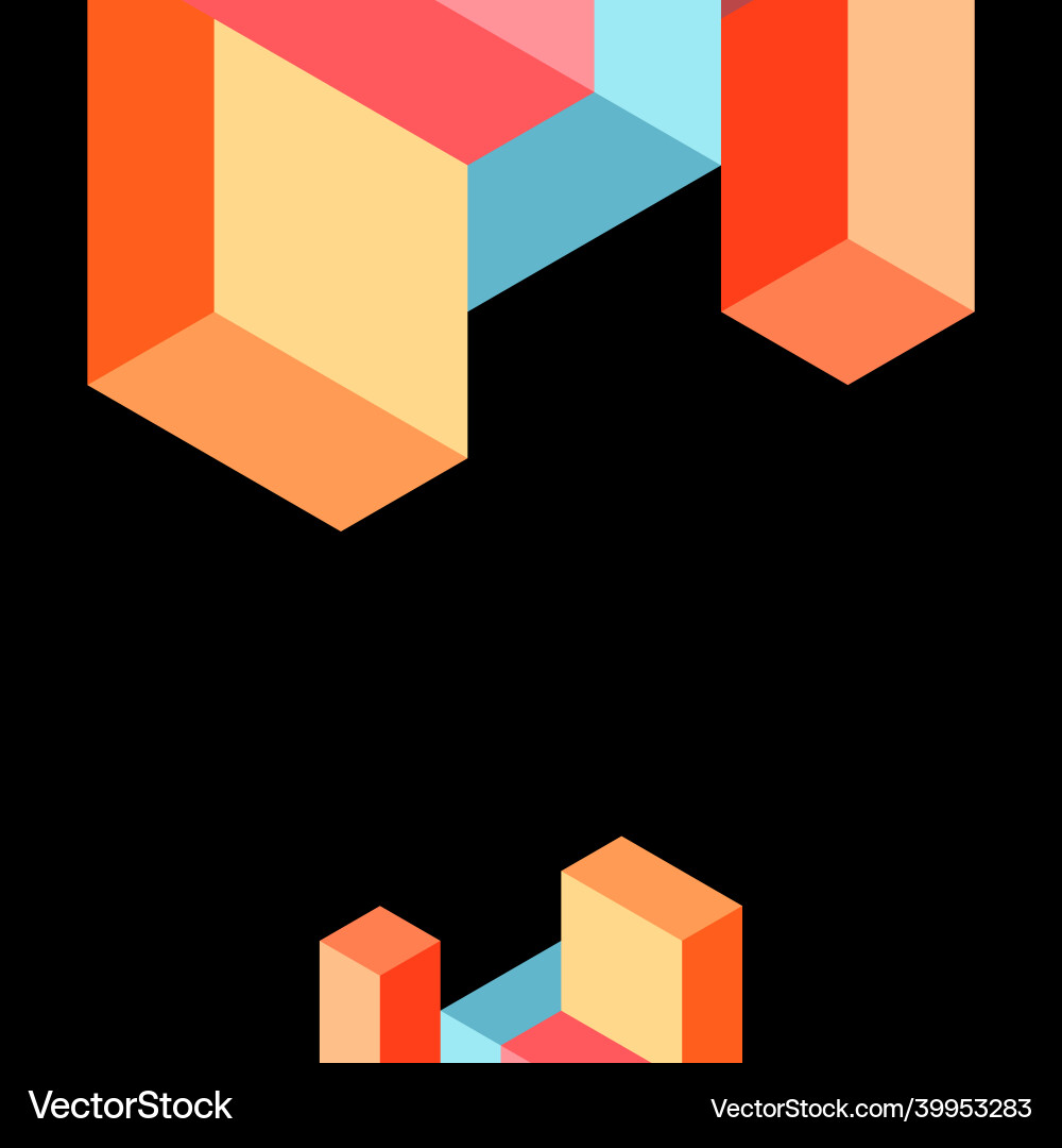 Abstract background 3d cubes cubic elements Abstract background 3d cubes cubic elements vector image