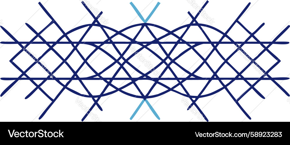 Abstract blue intersecting lines pattern design Vector Image