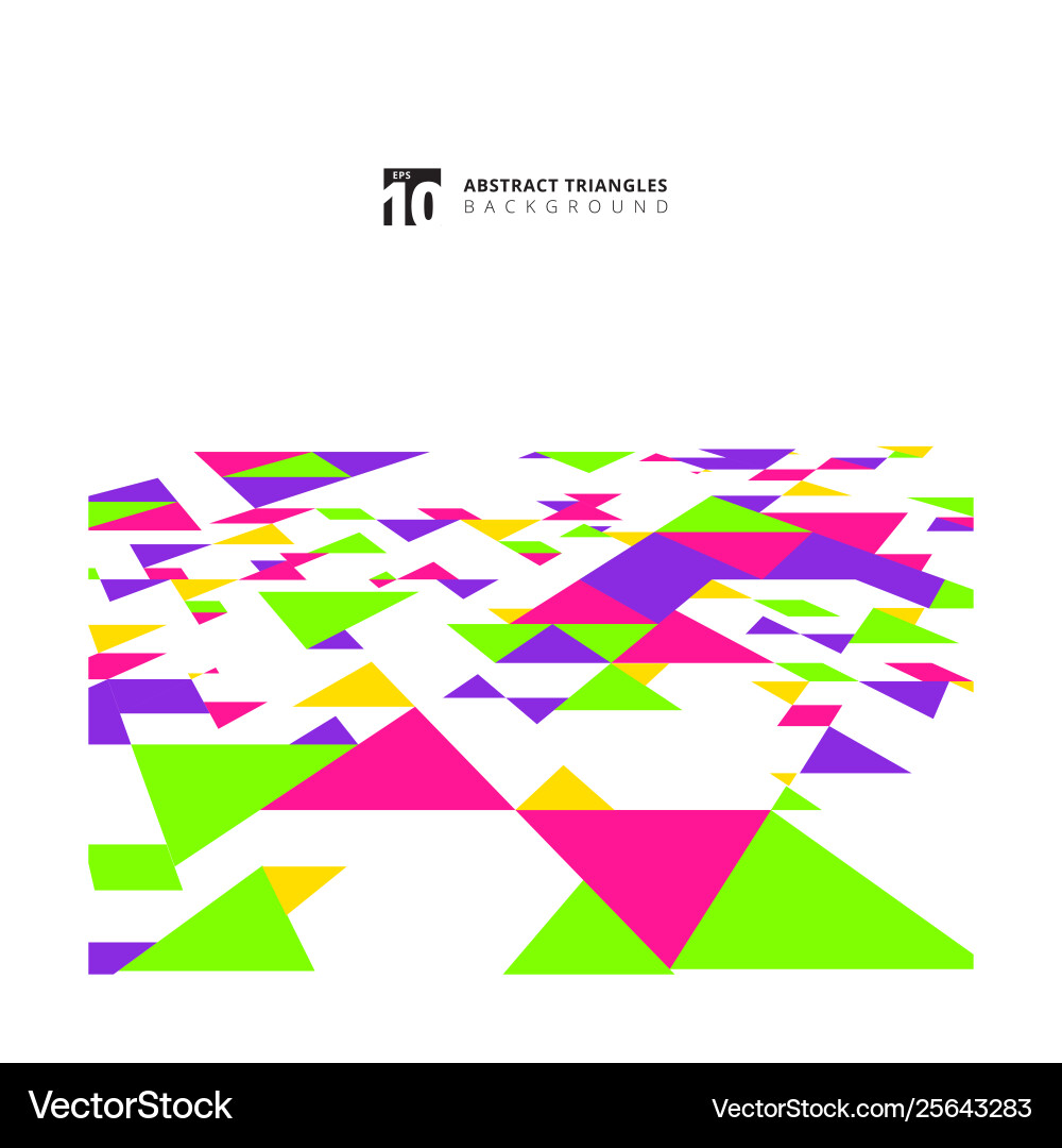 Abstract modern colorful triangles pattern Abstract modern colorful triangles pattern Vector Image