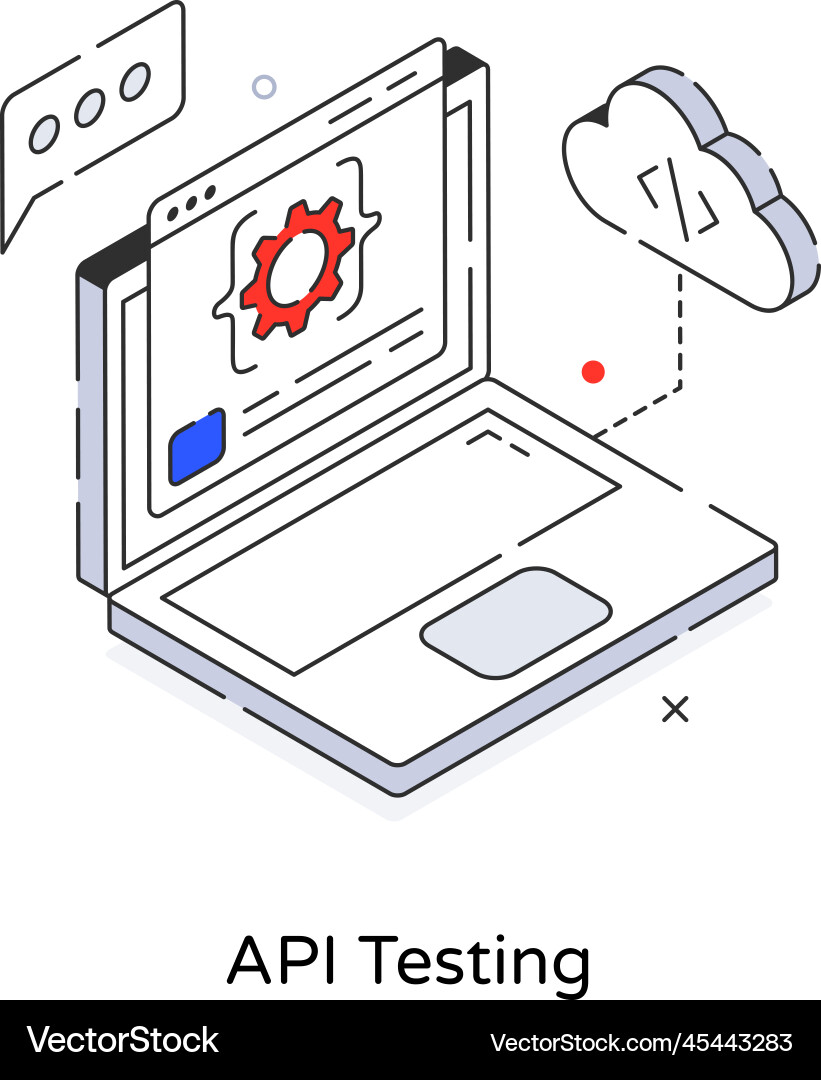 Api testing vector image