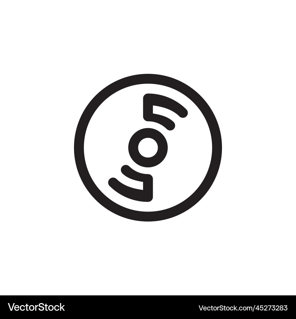 Dvd icon computer component outline style Dvd icon computer component outline style vector image
