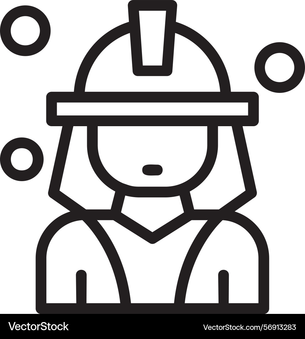 Firefighter linear style icon design Vector Image