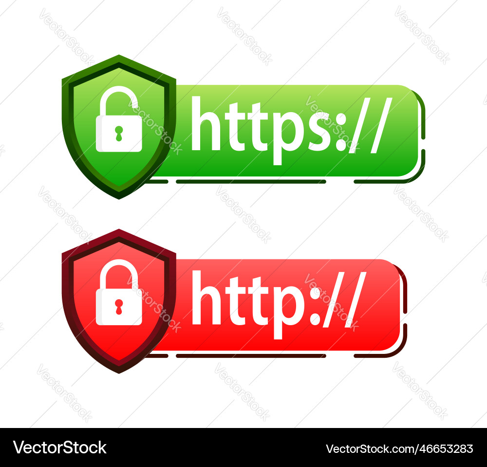 Http vs https protocols understanding Http vs https protocols understanding vector image