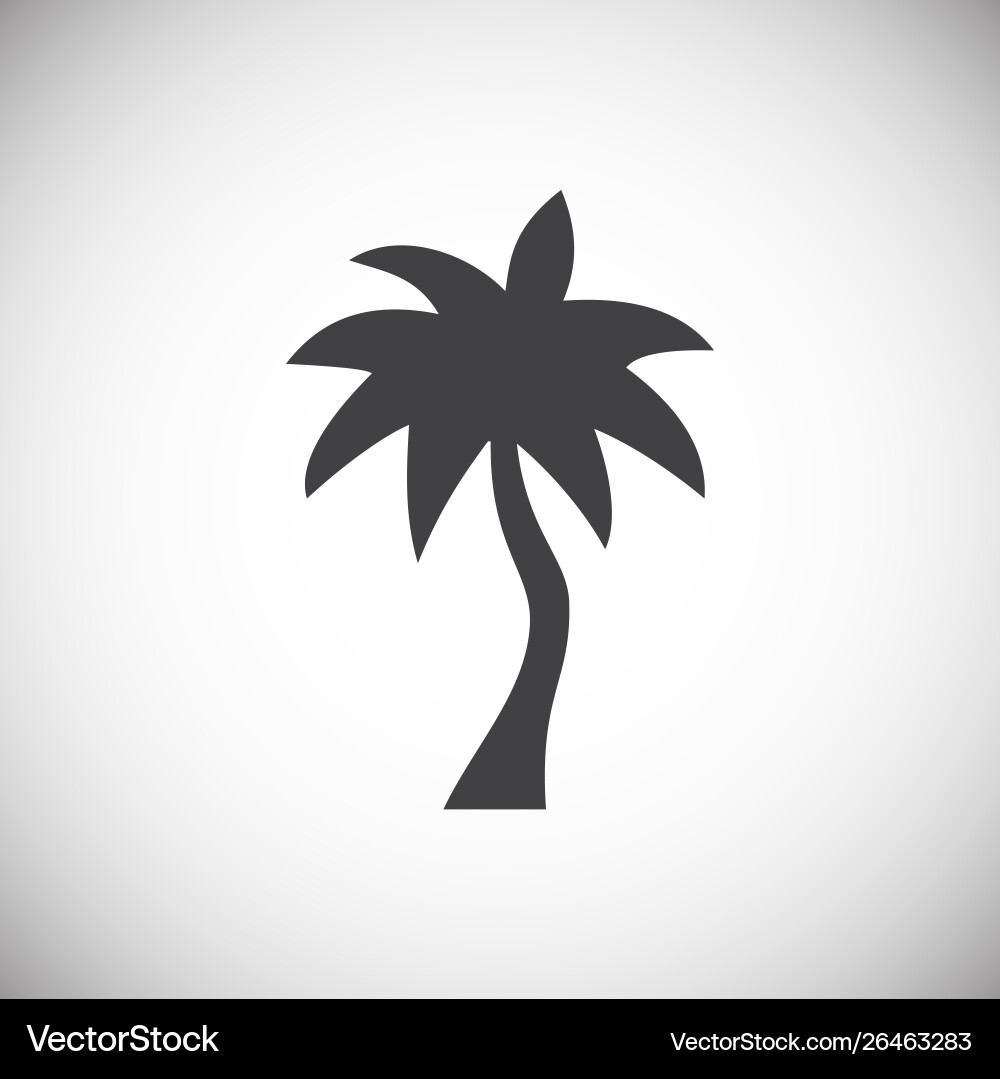 Palm tree icon on background for graphic and web Palm tree icon on background for graphic and web vector image