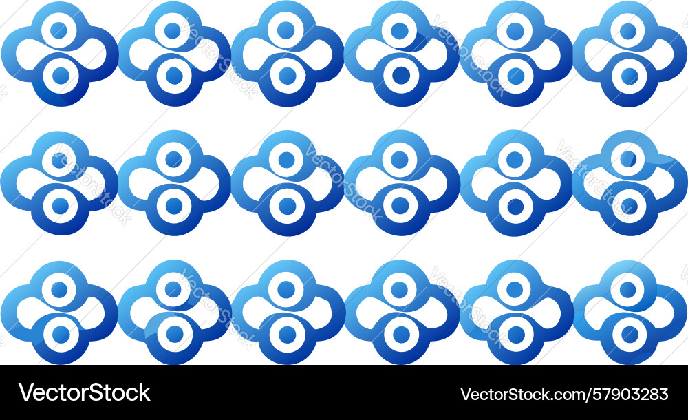 Repeating hexagonal grid pattern with blue Vector Image