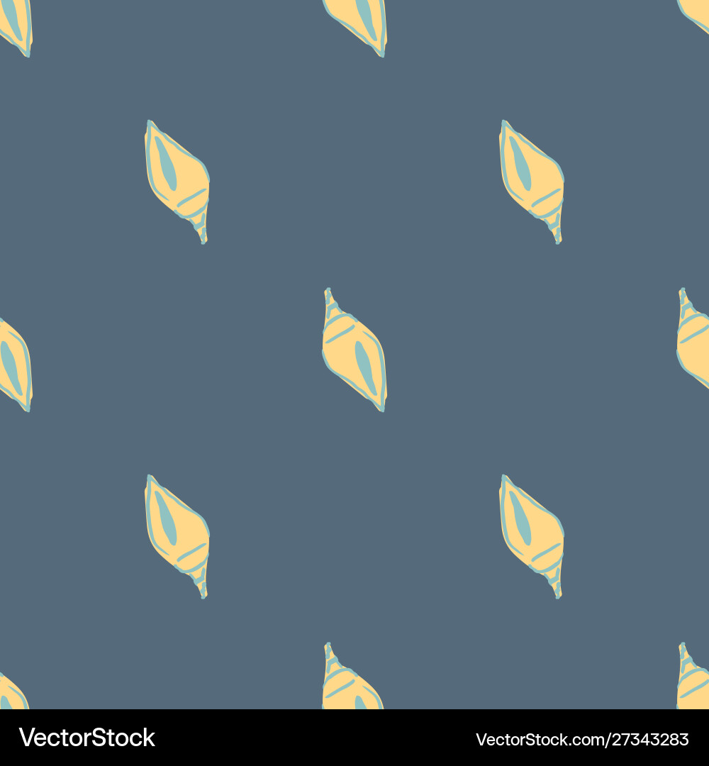 Sea shells seamless pattern design Sea shells seamless pattern design vector image