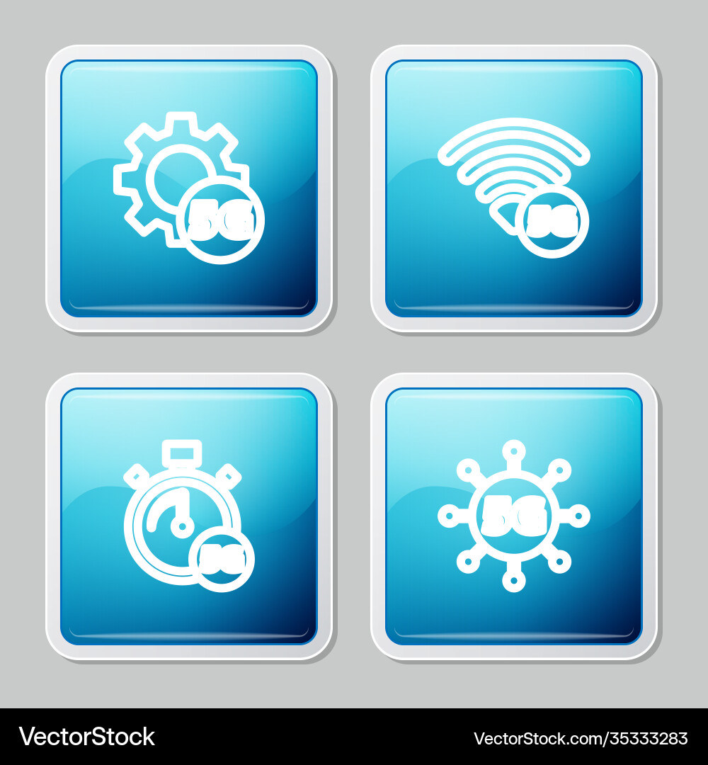 Set line setting 5g network digital speed meter Set line setting 5g network digital speed meter vector image