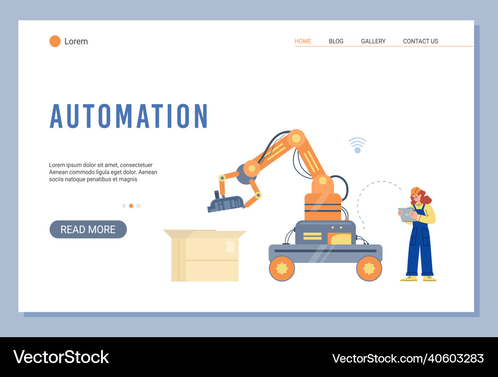 Smart factory automation integration Smart factory automation integration vector image