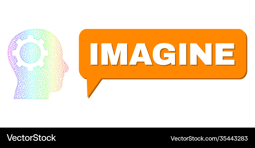 Spectrum net gradient intellect gear icon Spectrum net gradient intellect gear icon vector image