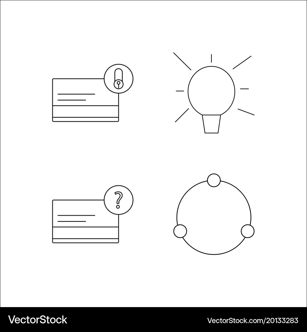 Web einfache lineare Icon setsimple Umriss Icons vektorbild