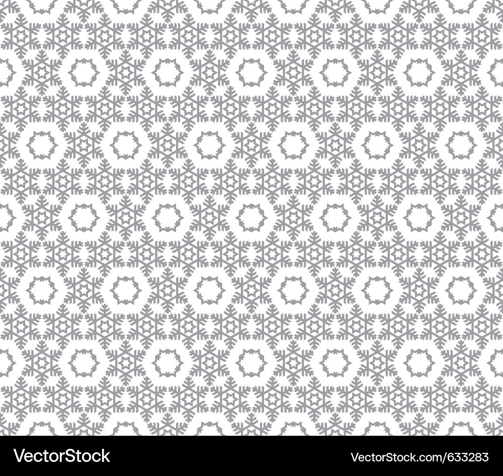 Winter Snowflake Pattern vector image