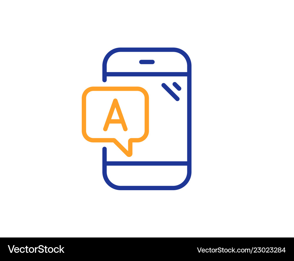 Ab testing line icon ui phone test sign Vector Image