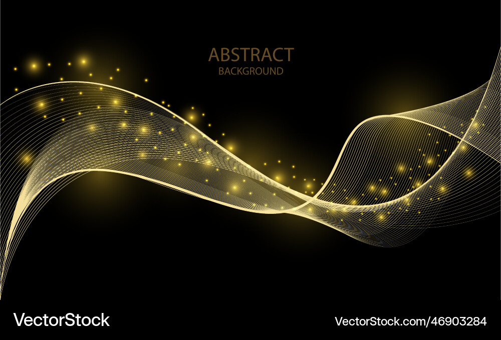 Abstract gold lines wave curve shiny effect Abstract gold lines wave curve shiny effect vector image