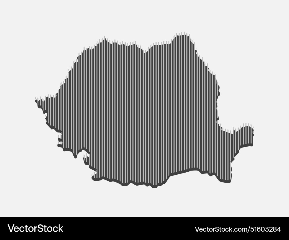 Abstract map romania parallel grey lines Abstract map romania parallel grey lines vector image