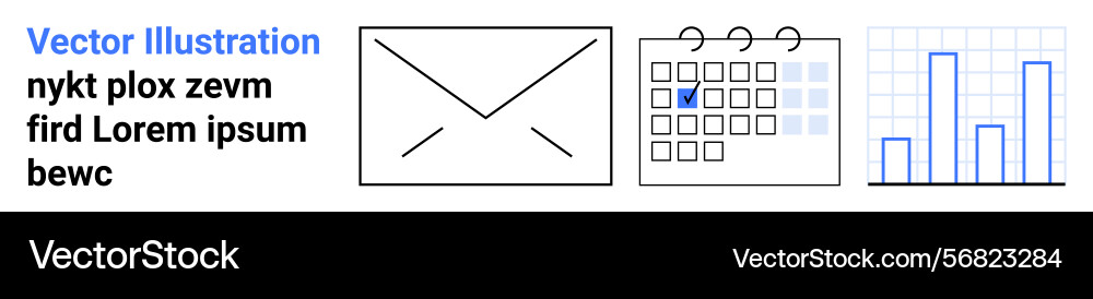 Email notification with calendar and data Email notification with calendar and data vector image