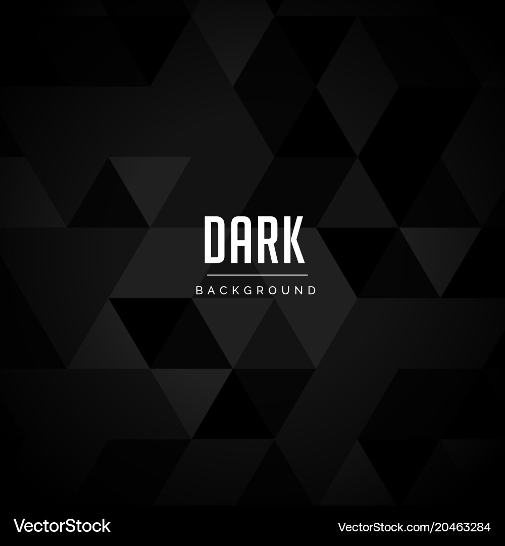 Modern triangle pattern dark background ima vector image