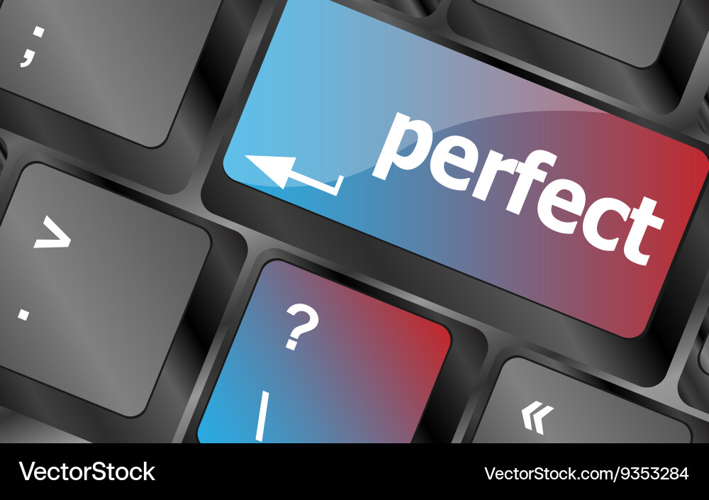 Perfekte Tastatur mit Computertaste Taste Vektorbild