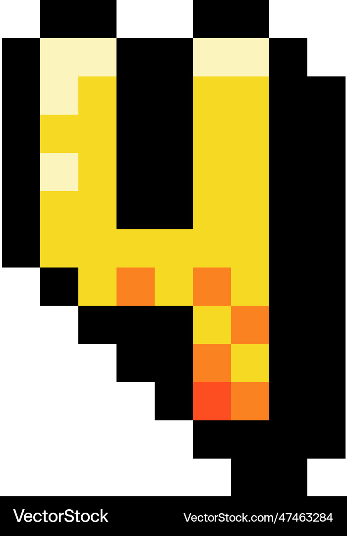 Pixel 8 bit number four or numeral Pixel 8 bit number four or numeral vector image