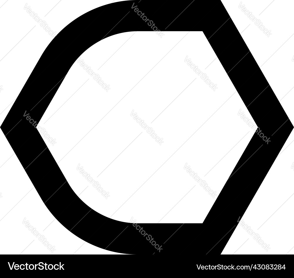 Polygon shape element with rounded corners Polygon shape element with rounded corners Vector Image