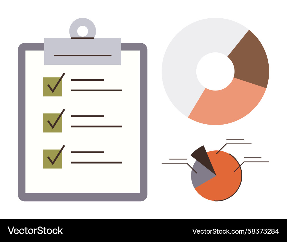 Task Management & Analytics Vector Image