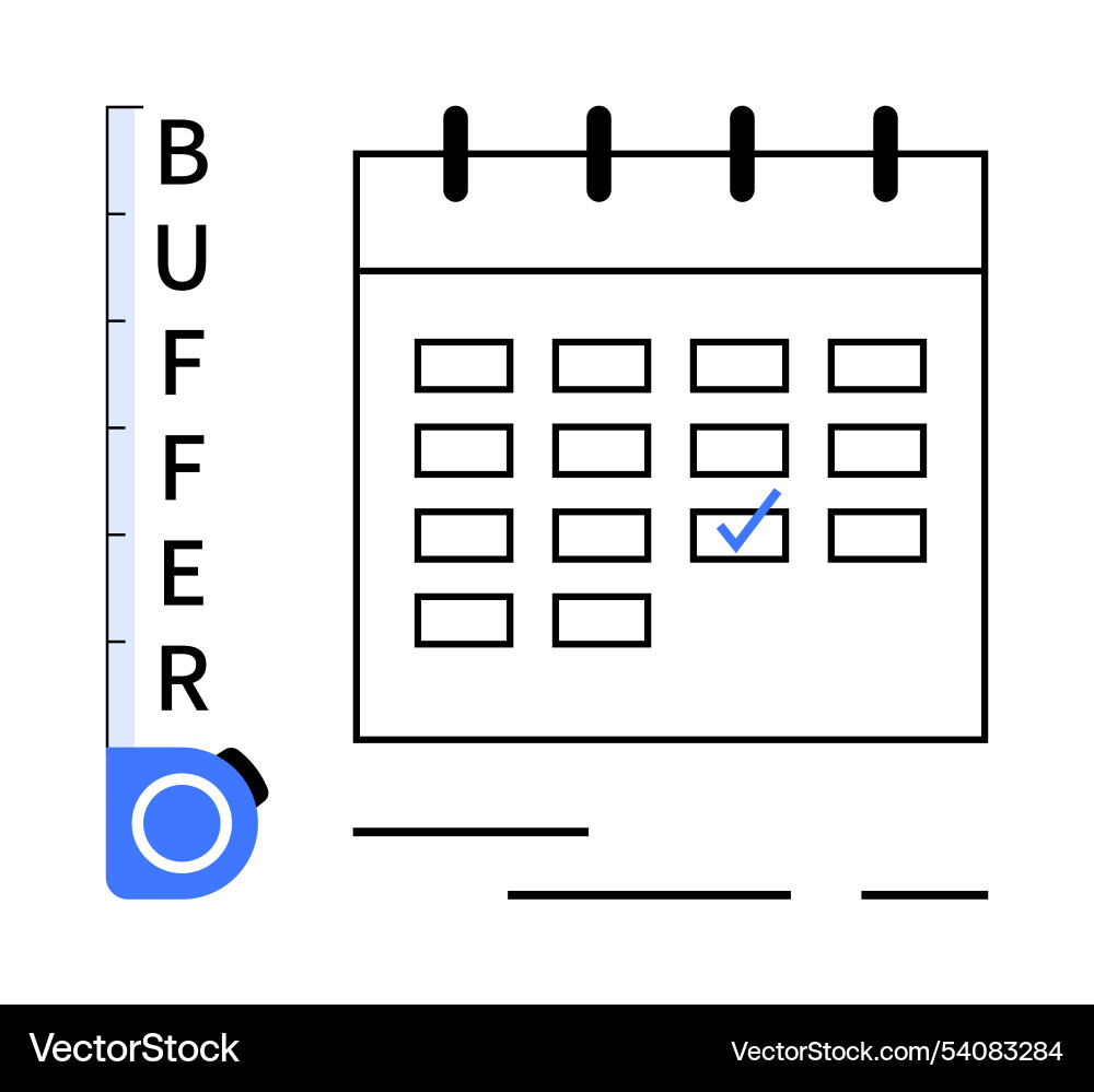 Veranstaltungskalender mit Planierpufferanzeige Veranstaltungskalender mit Planierpufferanzeige vektorbild