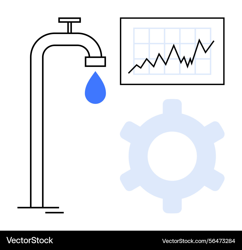 Water resource management with data analytics vector image