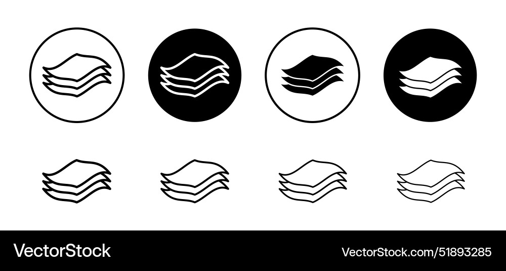 3 layers icon set collection for web 3 layers icon set collection for web Vector Image