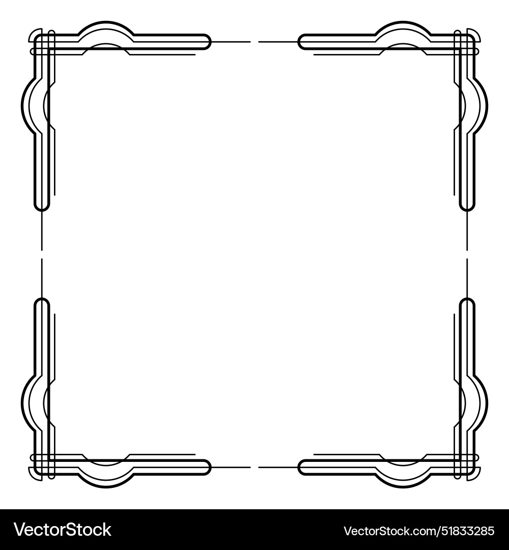 Art deco frame artwork graphic pattern ornate Vector Image