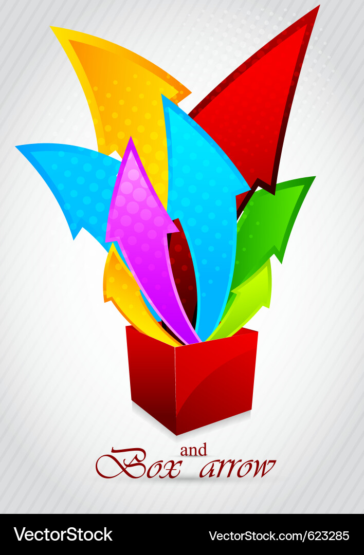 Background and arrow vector image