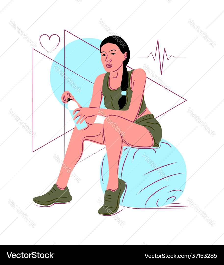 Cardio in shadow sharp lines style Vector Image