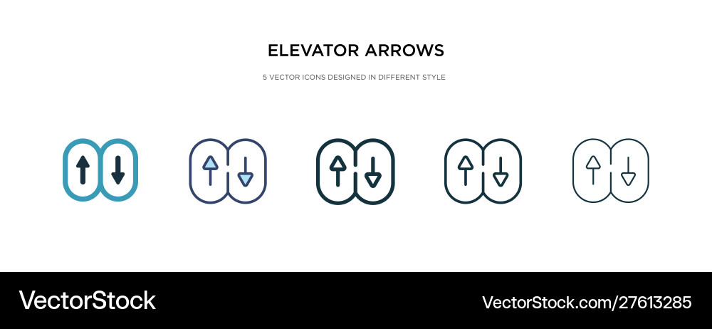 Elevator arrows icon in different style two Elevator arrows icon in different style two vector image