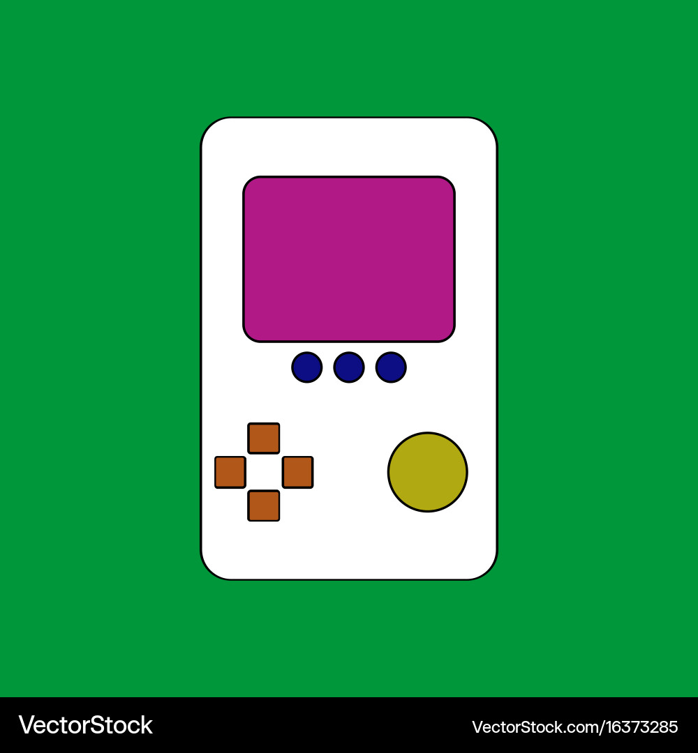 Flat icon design collection tetris portable game vector image