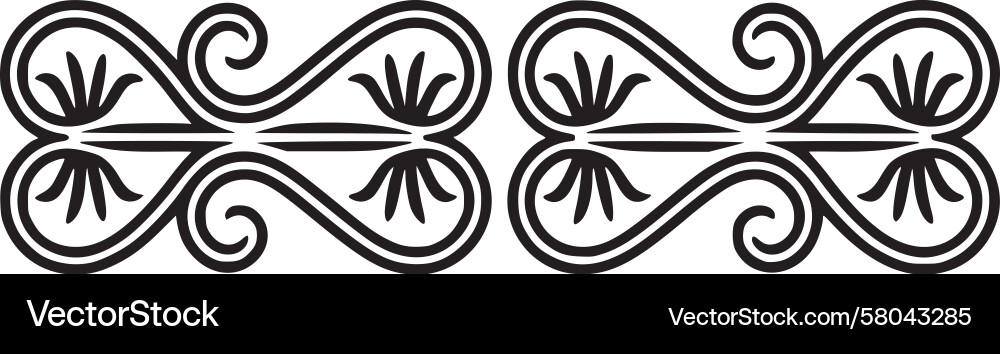 Intricate Scroll Border Vector Image
