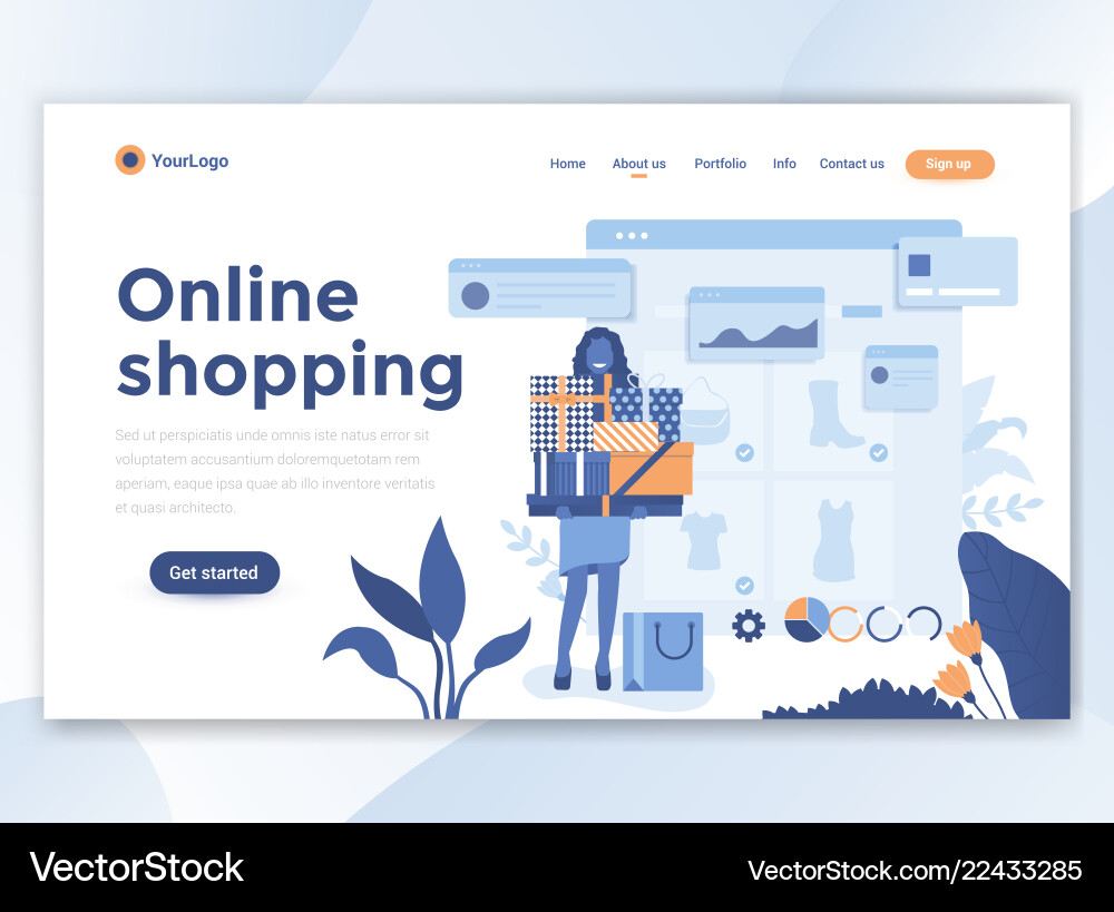Modern Website Template - E-commerce vector image