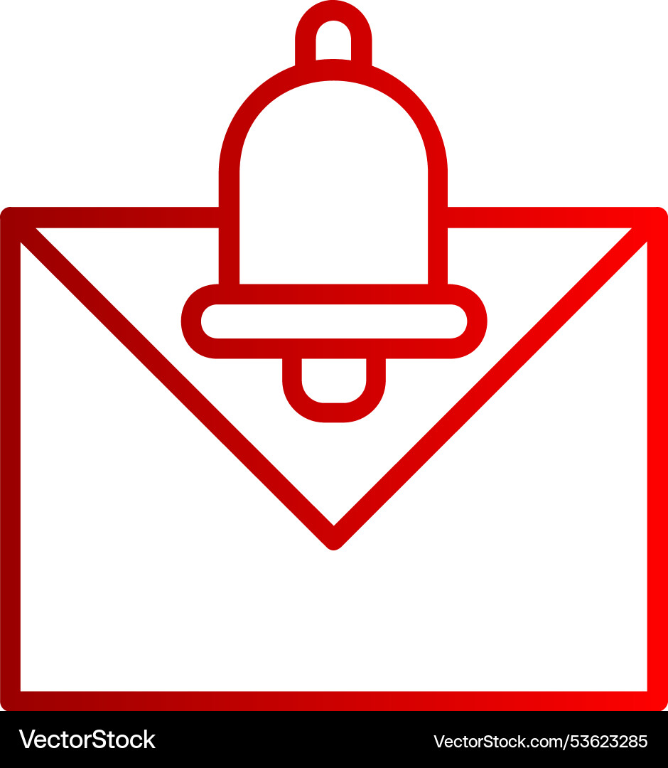 New message line gradient icon Vector Image