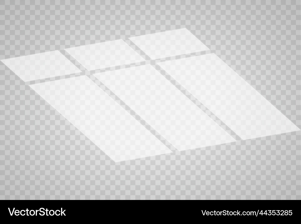 Overlay shadow effect transparent window Overlay shadow effect transparent window vector image