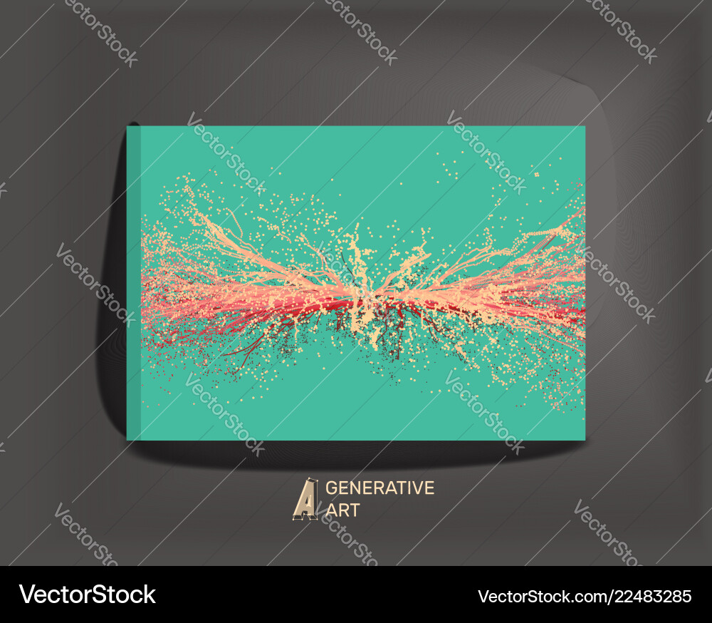 Point explode array with dynamic emitted particles Point explode array with dynamic emitted particles vector image