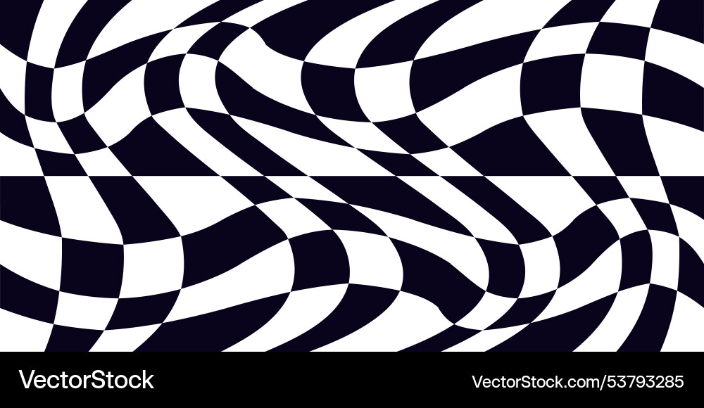 Psychedelic checkerboard pattern Psychedelic checkerboard pattern vector image