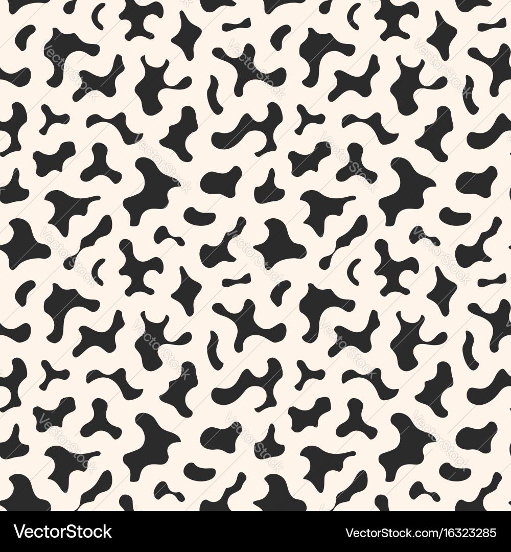 Seamless pattern with smooth abstract spots black Vector Image