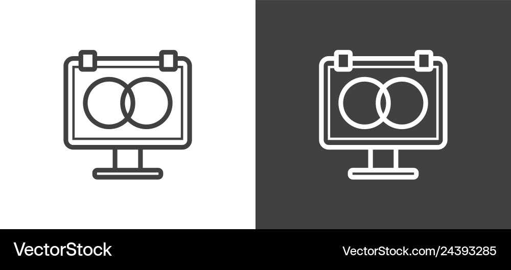 Set of flip chart billboard icons data Vector Image