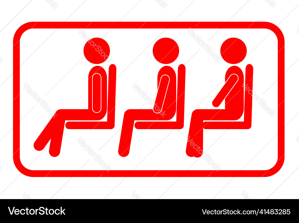 Simple queue sign isolated on white Vector Image