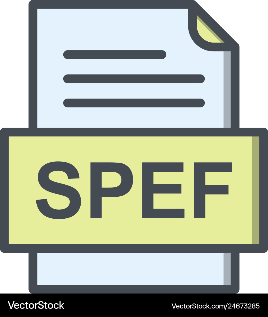 Spef file document icon Vector Image