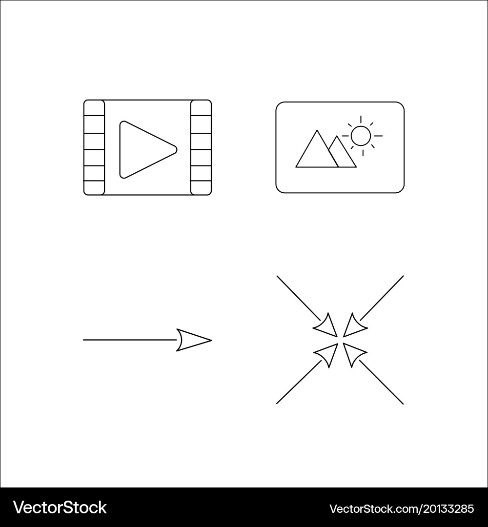 Web einfache lineare Icon setsimple Umriss Icons vektorbild